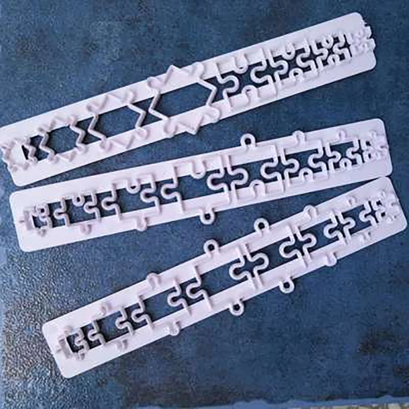 

3Pcs/Set Cake Jigsaw Puzzle Fondant Decorating Chocolates Fudge Mold Baking Cookie Biscuit Cutter Stamp Kitchen Pastry Tools