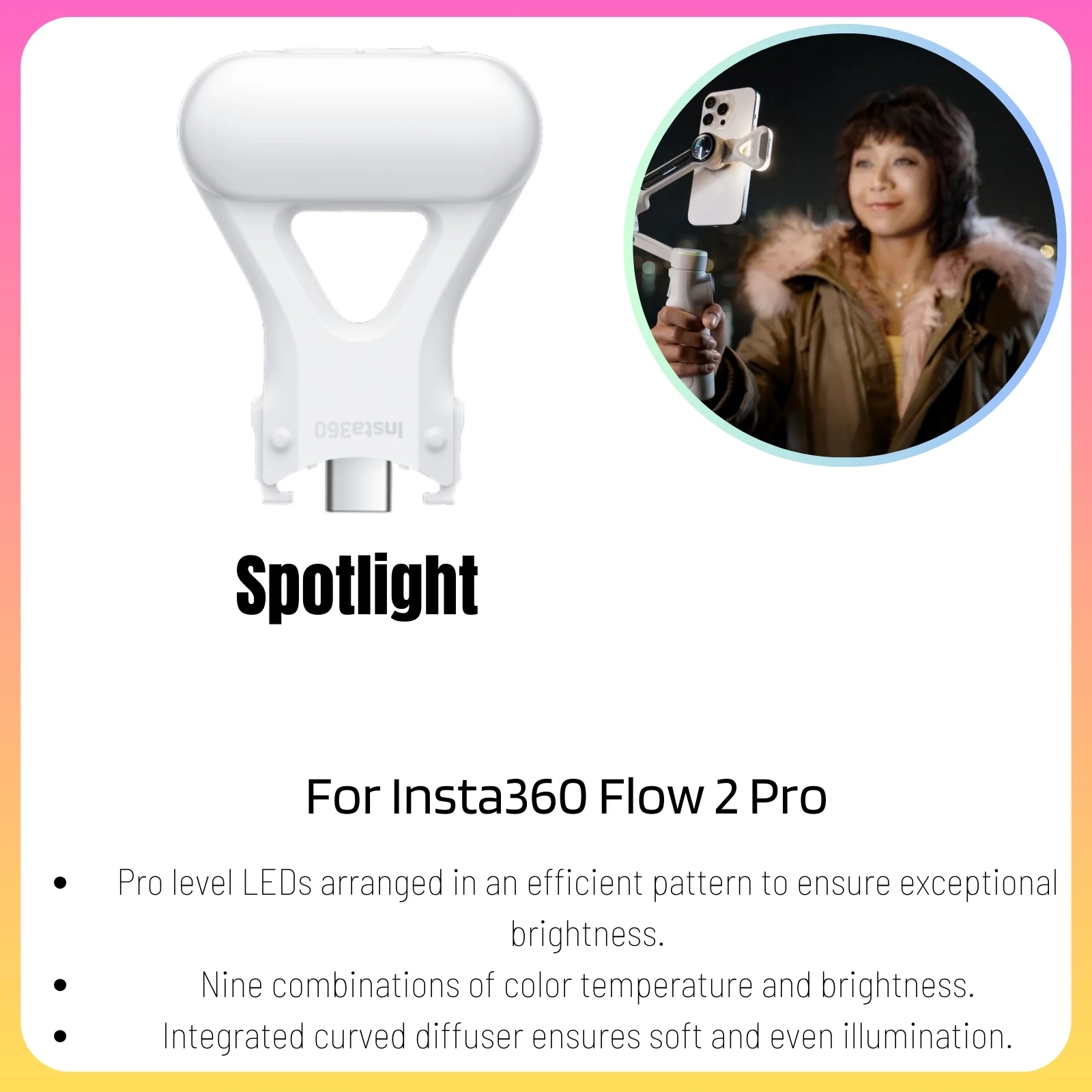 Insta360 Flow 2 Pro アクセサリー コレクション 磁気電話クランプ