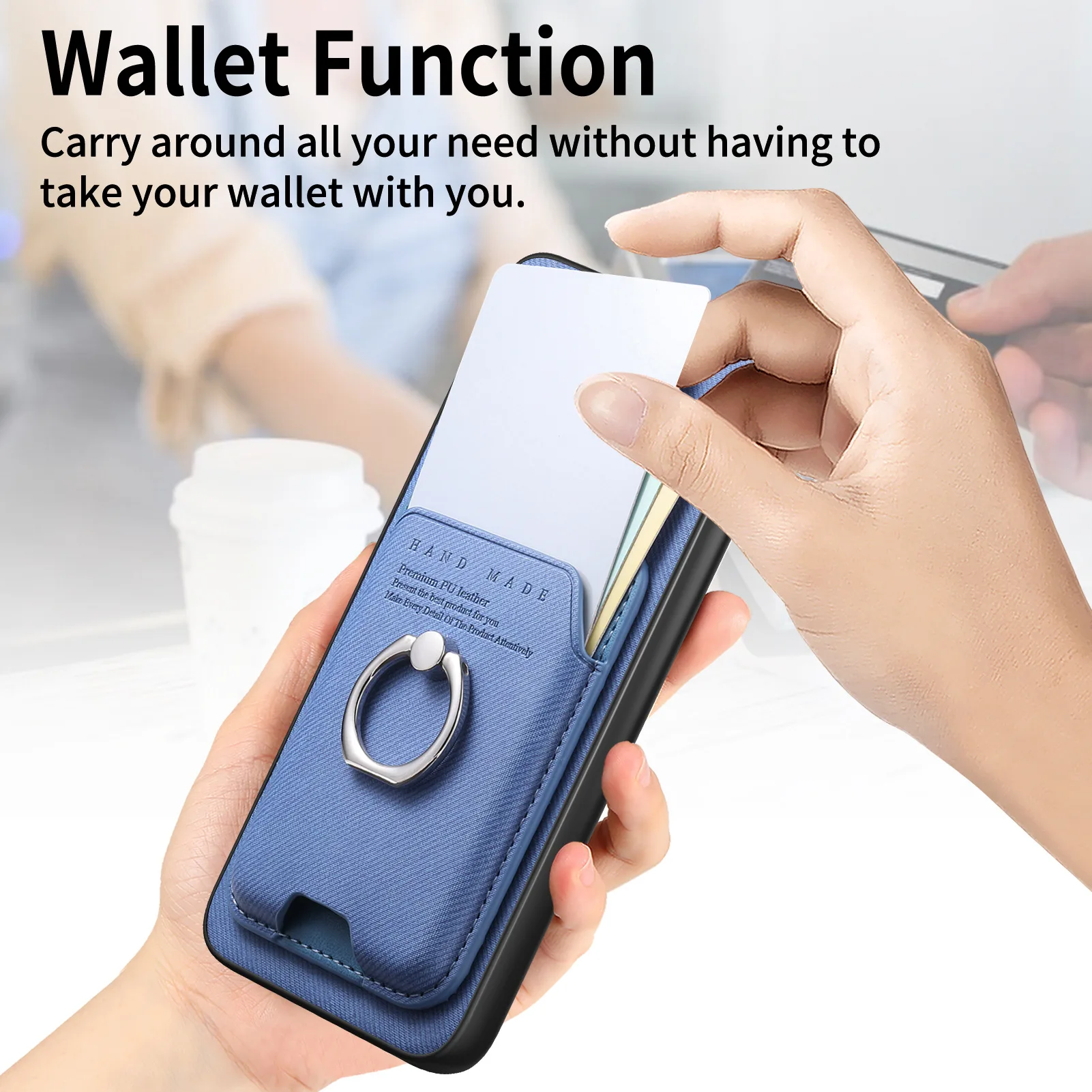 Premium 2-in-1 Detachable Leather Wallet Phone Case with Card Holder