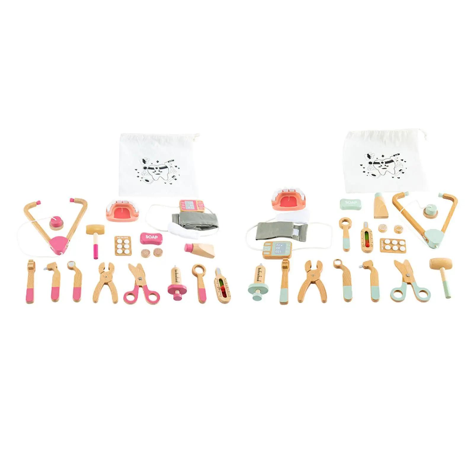 17x Children Doctor Toy Set Learning Toy Simulation Developmental Pretend Play Toys for Boys Girls Kids Aged 3 4 5 Birhtday Gift