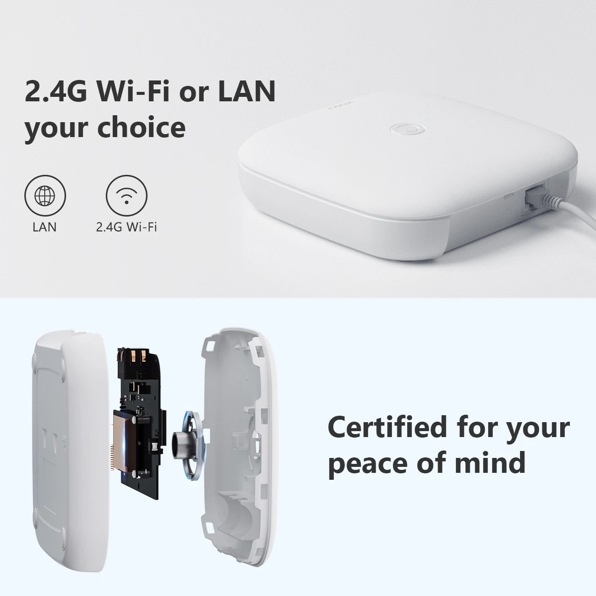 IMOU Smart Gateway Hub with Wi-Fi, Wired & Wireless Control, and Built-in Siren