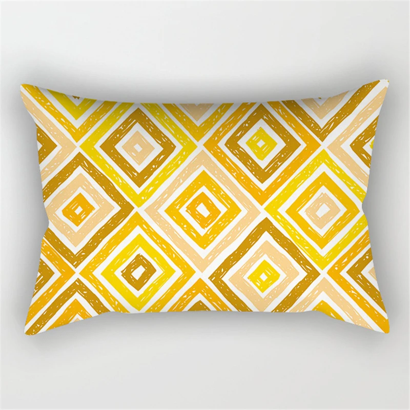 30x50cm Yellow Geometry Pillowcase Decor Sofa Cushion Pillowcover Polyester Pillow Cases for Home Decor Bedding Cushion Cover 