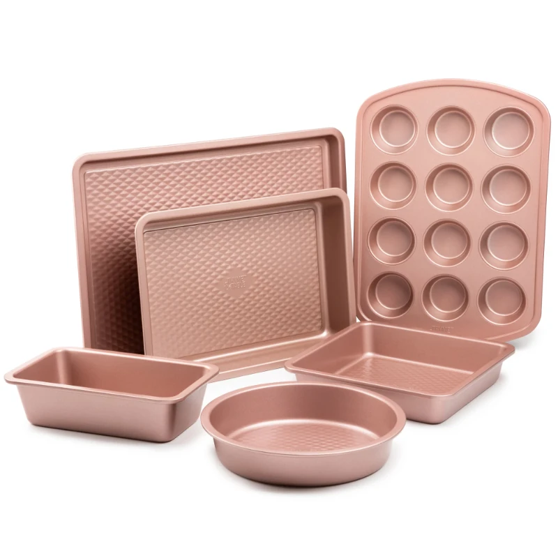 

Non-Stick Aluminized Steel Baking 6pc Set, Rose Gold