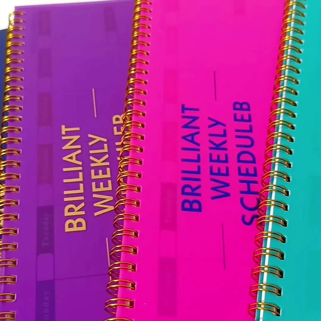 60 Blatt/120 Seiten englisches Spulennotizbuch, Wochenplaner, Business-Studie, Lochkarte, Memo, Zeitplan, Notizblock – Detail 2
