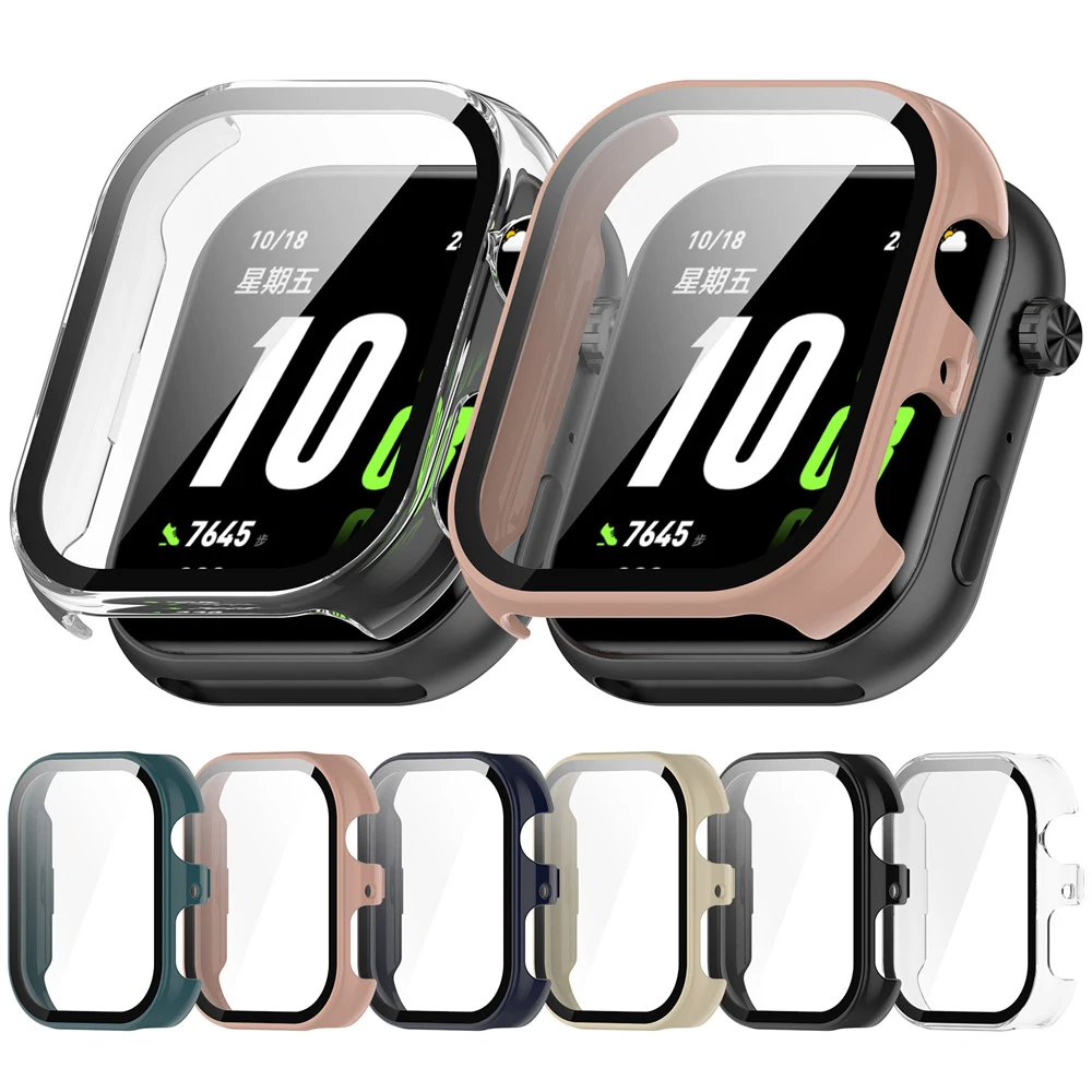 Enhanced Protective Watch Case with Glass Film Coverage: Durable Hard PC Frame and Shell Accessories
