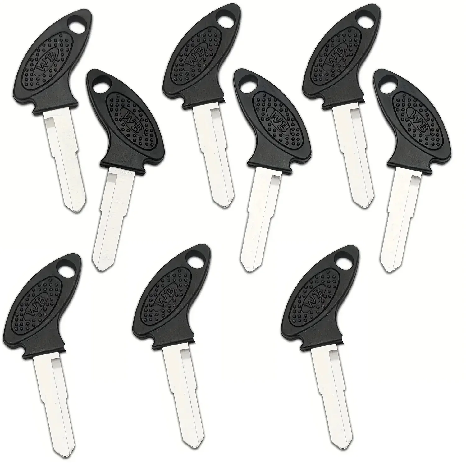 GY6 KYMCO ATV 스쿠터용 5PCS 언컷 오토바이 키 블랭크, 전기 오토바이 좌우 홈, 내구성 있는 철제 구조