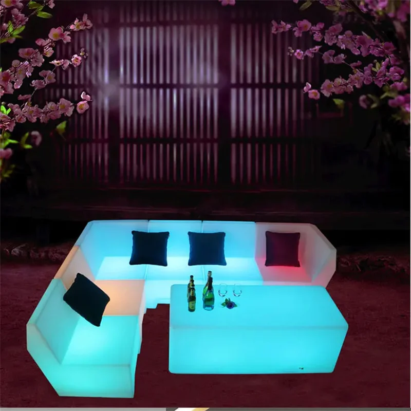 Led Sofa Tea Ktv Bar, , Chair, Outdoor Leisure Card Seat, Bar Table, Combination Lighting Furniture
