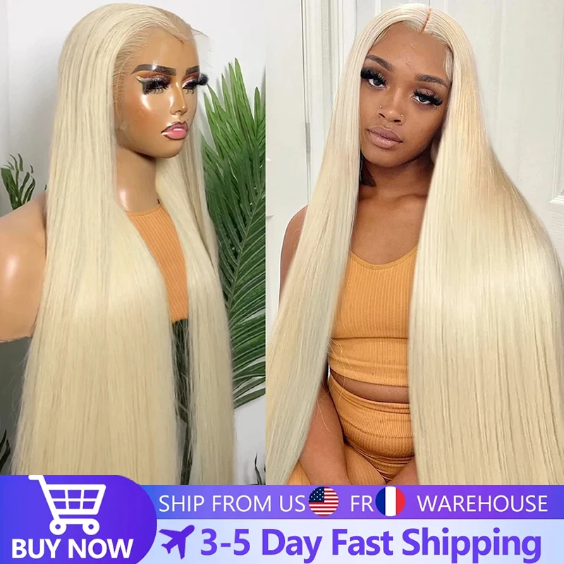 

613 HD Lace Frontal Wig 150% 180% Density Blonde Wig Human Hair Pre Plucked With Baby Hair 18-30inch Long Straight Wig