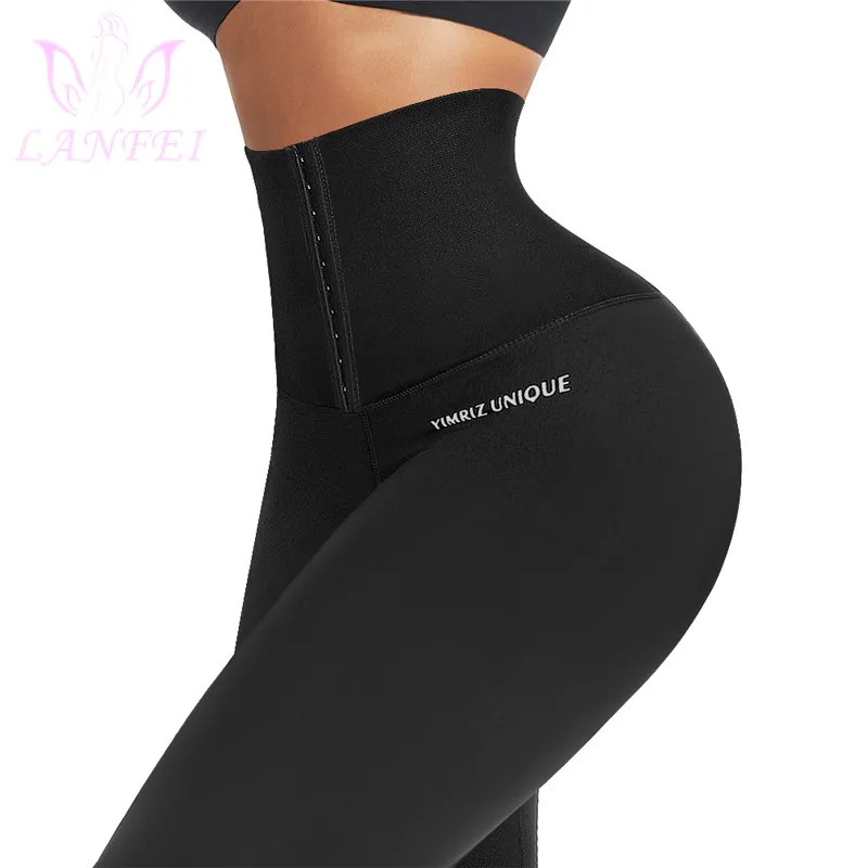 LANFEI Women High Waist Trainer Leggings Body Shaper Seamless Slimming