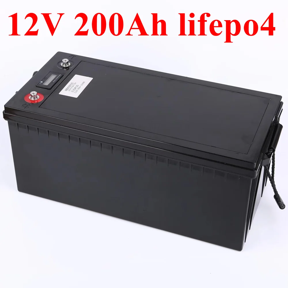 12V 200Ah Lifepo4 Batteria Bms Batterie Al Litio 3500 Cicli Per 12.8V Camper Golf Cart Off-Road Off-Grid Solar Wind