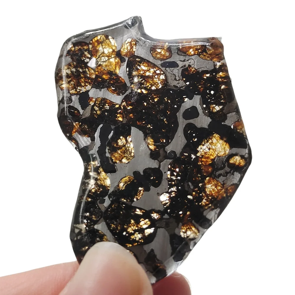 

14g Sericho Pallastie Meteorite Olivine Slice Meteorite Natural meteorite material Specimen Collection - from Kenya - TA434