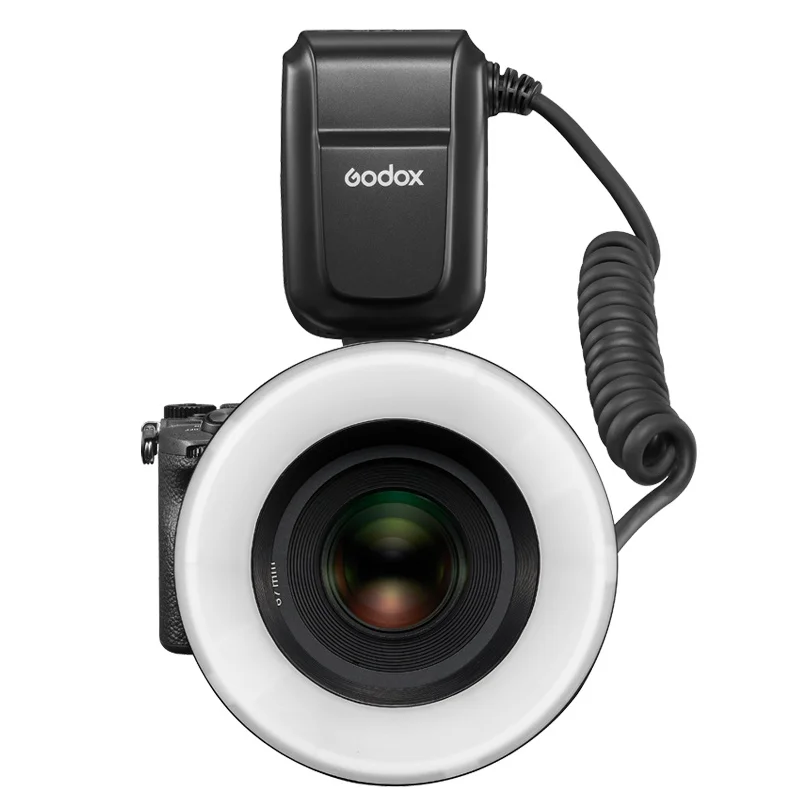 Godox MF-R76 링76 5000K 매크로 LED 링 라이트 스피드라이트 플래시 라이트 캐논 니콘 카메라 5D 6D 7D 60D 70D 80D D850용...