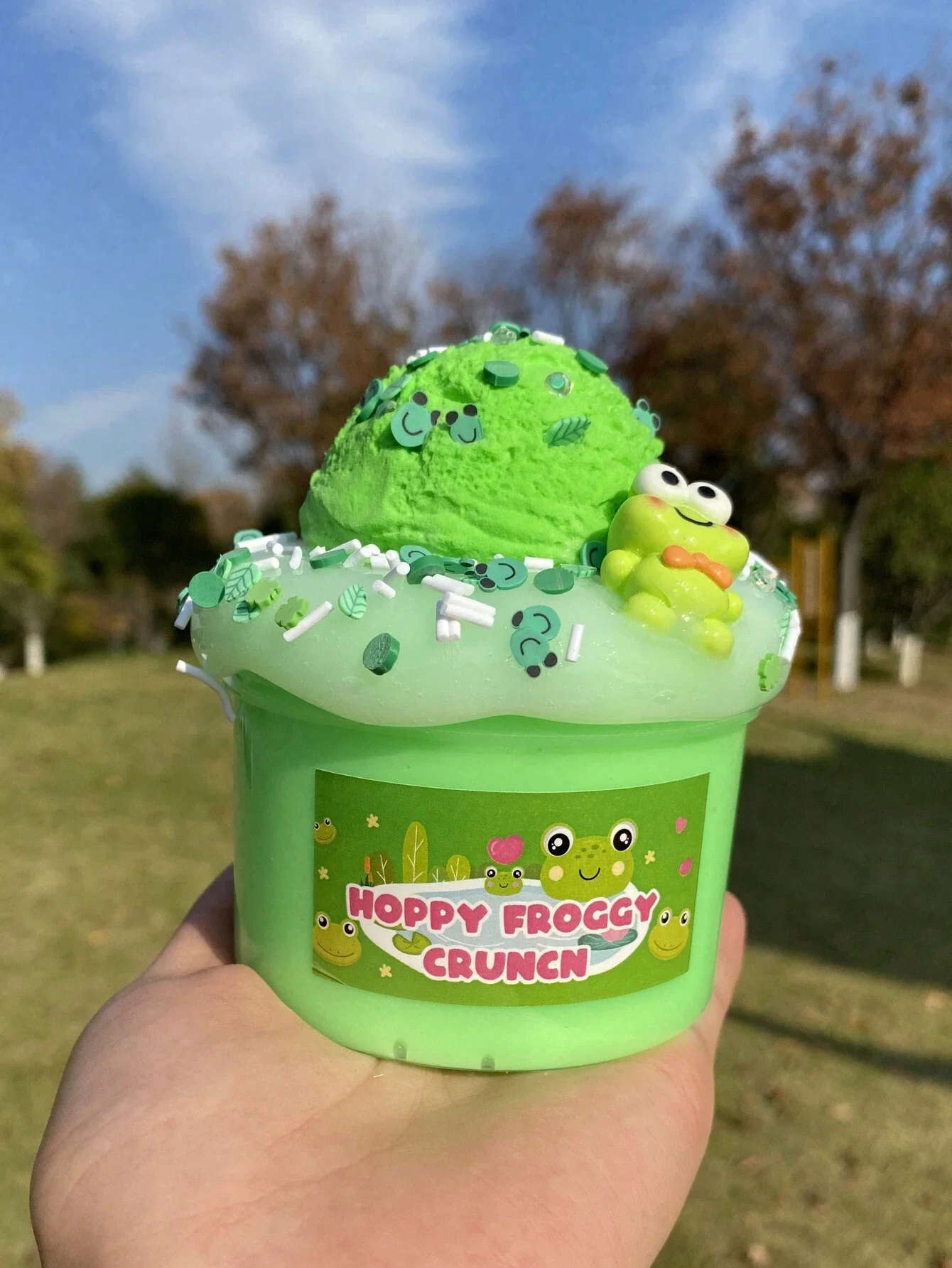 1set 200ml Ice Cream Frog Slime Kit, Includes Ice Cream Mold, Diy Clay Materials For Fun , Sealed For Repeated Use, Relieve Stre