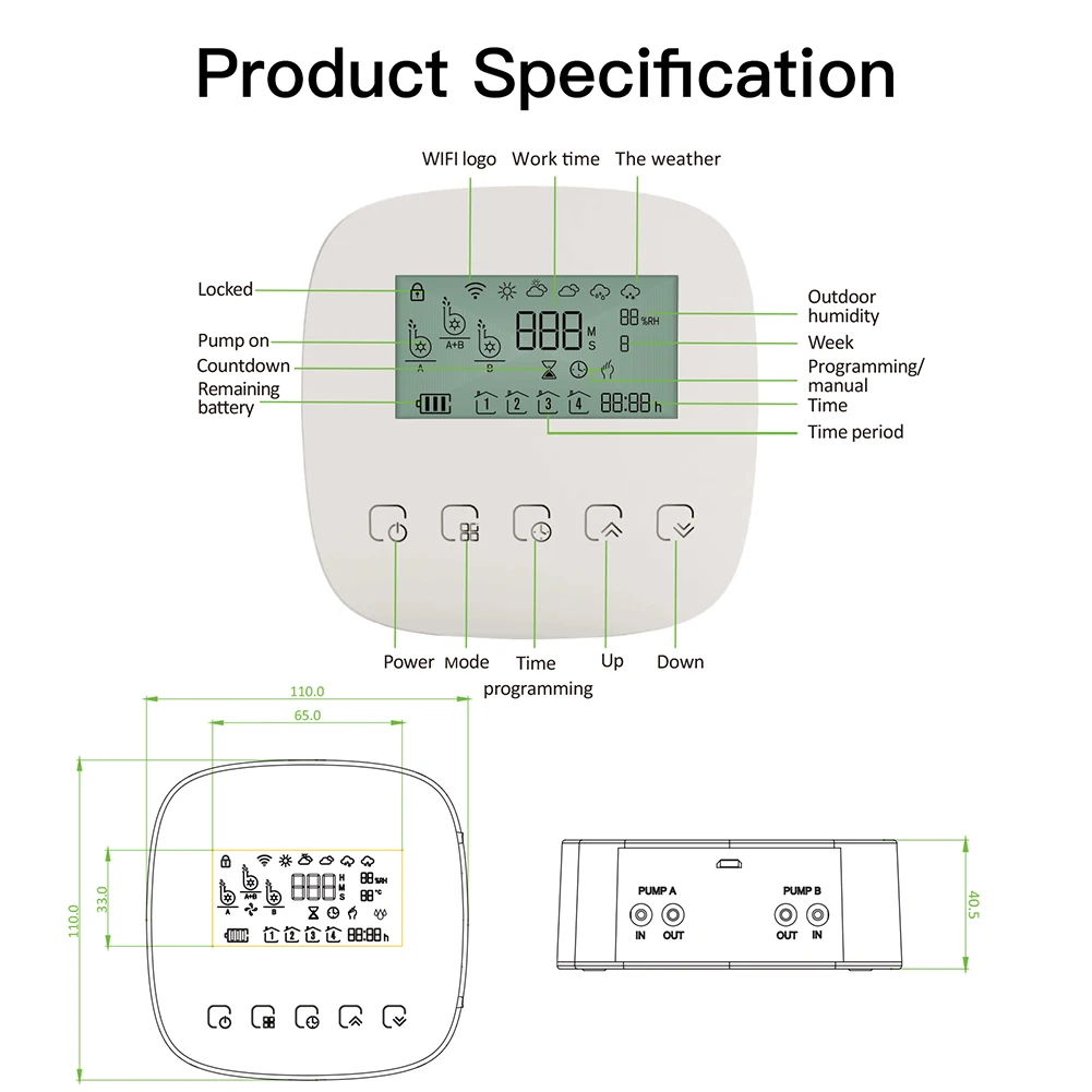 Wifi-Tuya-Smart-Home-Watering-Timer-Charging-App-Automatic-Micro-Drip-Irrigation-System-Dual-Pump-Irrigation.jpg Wifi Tuya Intelligens Otthoni Öntözési Időzítő Töltő Alkalmazás Automatikus Mikroprip Öntözőrendszer Kettős Szivattyú Öntöző Kapcsoló - Image 6