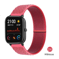 Breathable Nylon Loop Sports Strap - Lightweight and Comfortable Bracelet Band for Huawei GT 4 46mm (Hibiscus 23)