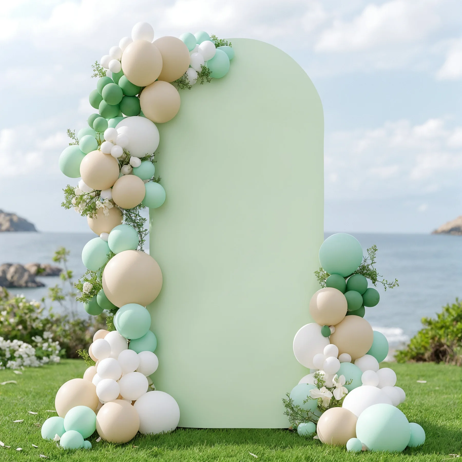 Double Sided Arch Backdrop Cover Wedding Decoration Zipper Thickened Stretch backdrop Cover for Party Scene Setting