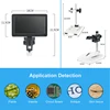 7" LCD Digital Microscope 1200X1080P Coin Microscope with Metal Stand 12MP Ultra-Precise Focusing Video Camera for Repairing PCB 6