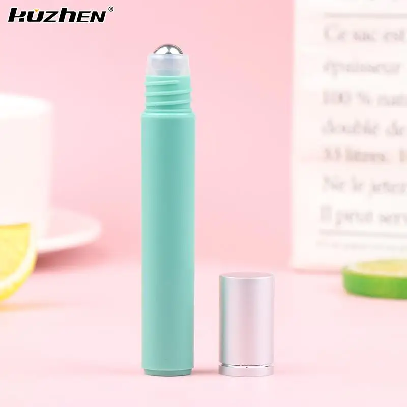 

Portable 8ml Green Color Plastic Roll On Essential Oil Empty Perfume Bottle Roller Ball Bottle For Travel Cosmetic Tool