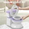 Real Feel Potty in Baby Size, Toddler Potty Training Toilet, Lifelike Flushing Sound with Wet Wipes Storage 4