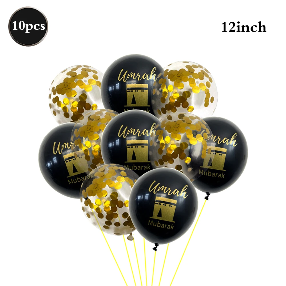 Umrah Mubarak Party Luftballons Ramadan Banner Mubarak Ramadan Eid Stern Mond Folienballon Happy Eid Muslim Islam Festival Supplies – Detail 8