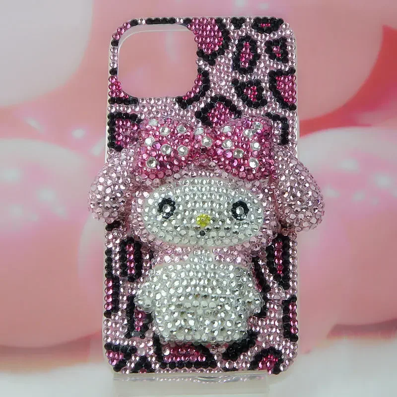 Protective Case For iPhone 13 Pro Max iPhone Xs 14 Plus 15 11 XR 12 Cartoon Melody Rhinestone Female