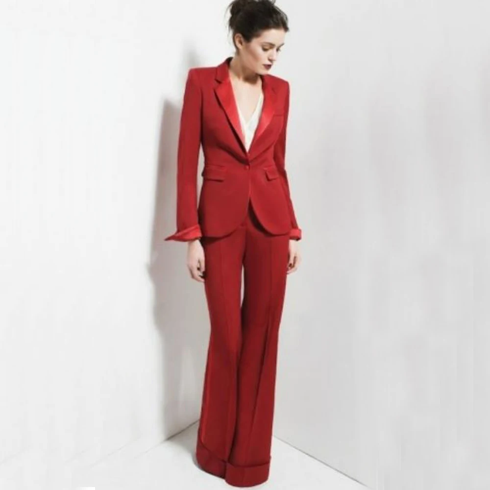 

Women's Standard Collar Suit Women's Fashion Suits 1 Button Pant Sets Customizable 2-piece Set (jacket + Pants) Office Outfits