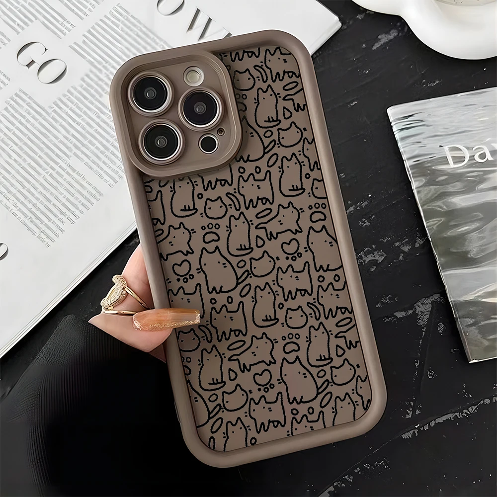 Adorable Kitten Sketch Cat Phone Case