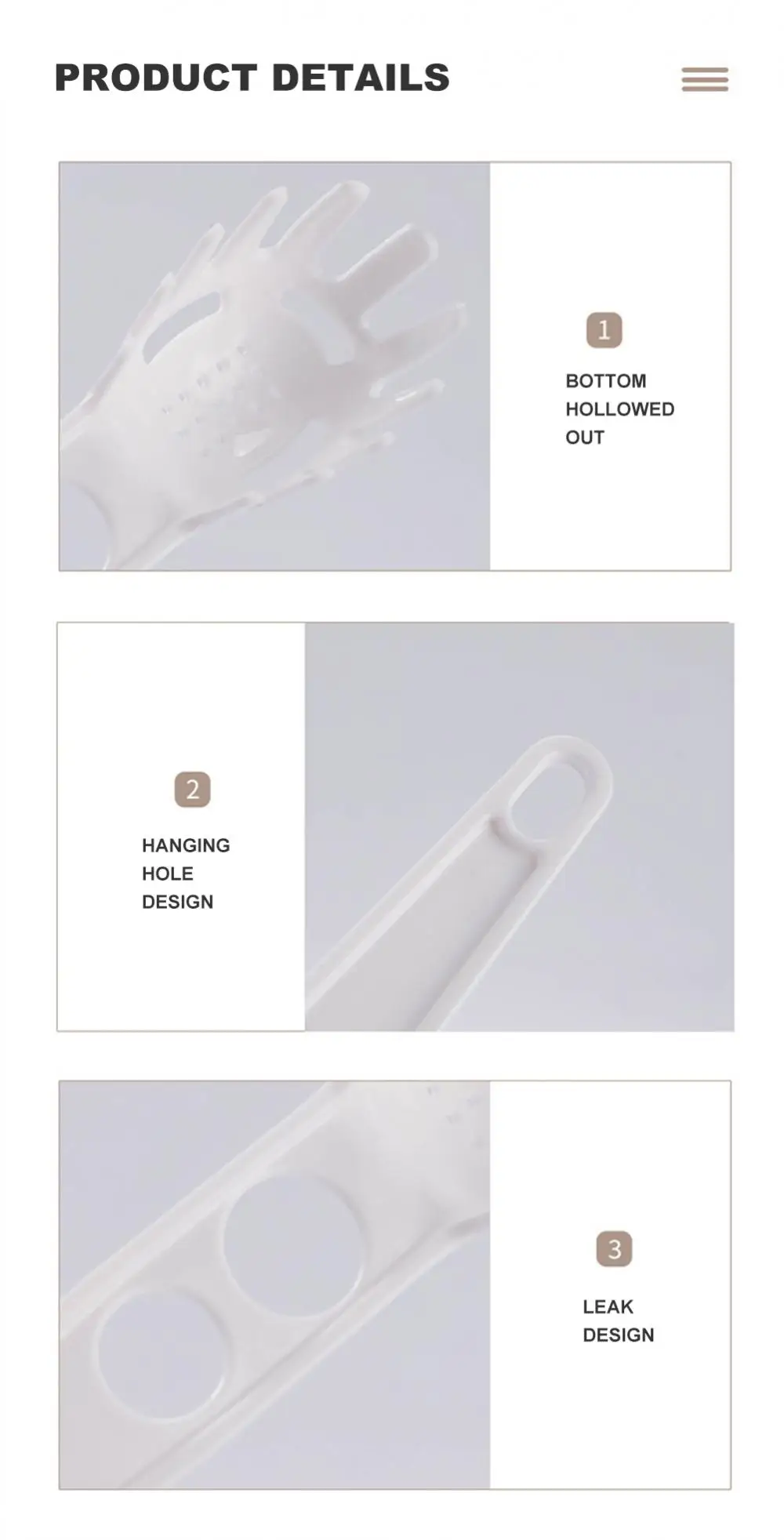 Description Picture 2 of itemPasta Scoop Colander Spaghetti Egg Yolk Separation Scoop Egg White Separator Plastic Filter Drain Spoon Kitchen Accessories