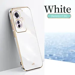 Enhanced Shockproof Plating TPU Silicone Bumper Soft Back Cover for Not with Ring Holder (White)