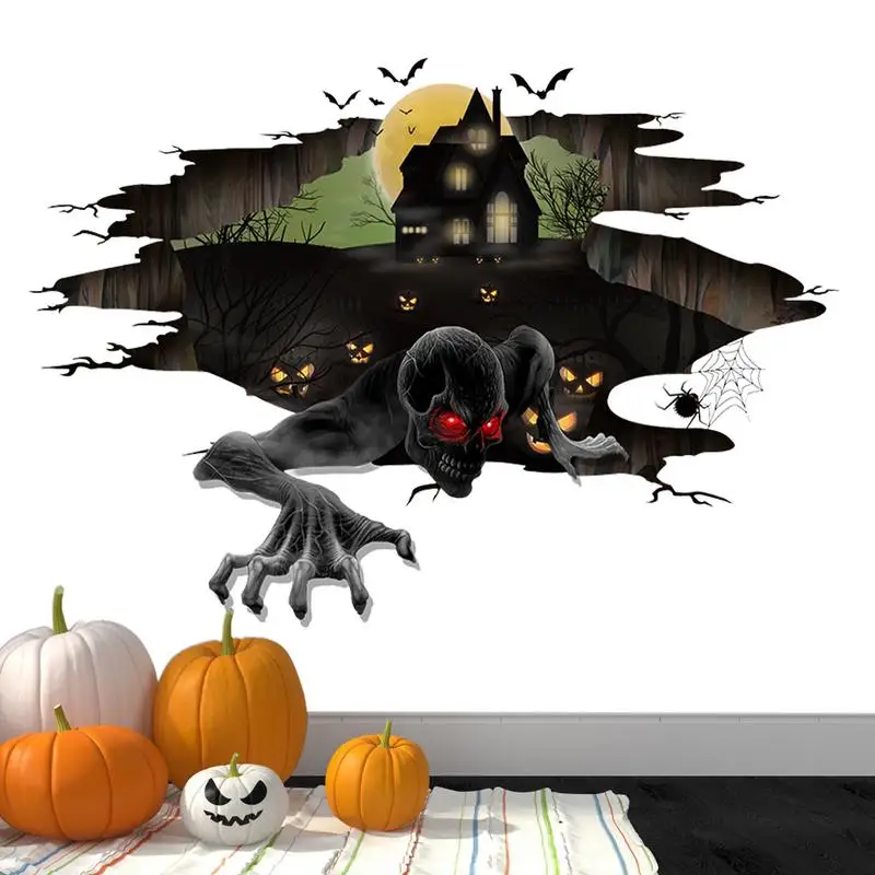 

Halloween Floor Decals Spooky 3D Halloween Zombie Stickers Halloween Wall Stickers Spooky Zombies Halloween Decorations