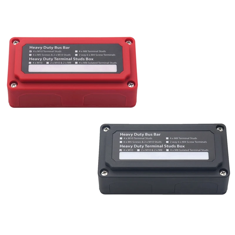 

A шина распределительный блок шина коробка с 4 X M10 (3/8 дюймов) клеммные зажимы для автомобиля RV лодки Сменные аксессуары