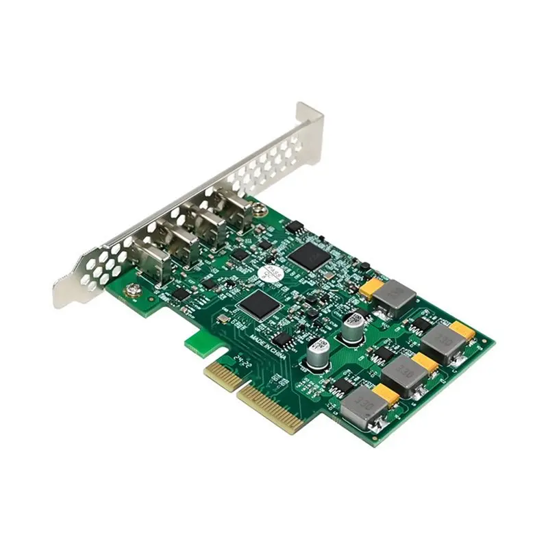 Pcie X4 ASM3142 10Gbps USB3.1 4포트 Type-C 확장 카드 PCI-E-USB3.1 Type-C 어댑터 카드 USB3.1 PCIE 라이저 카드