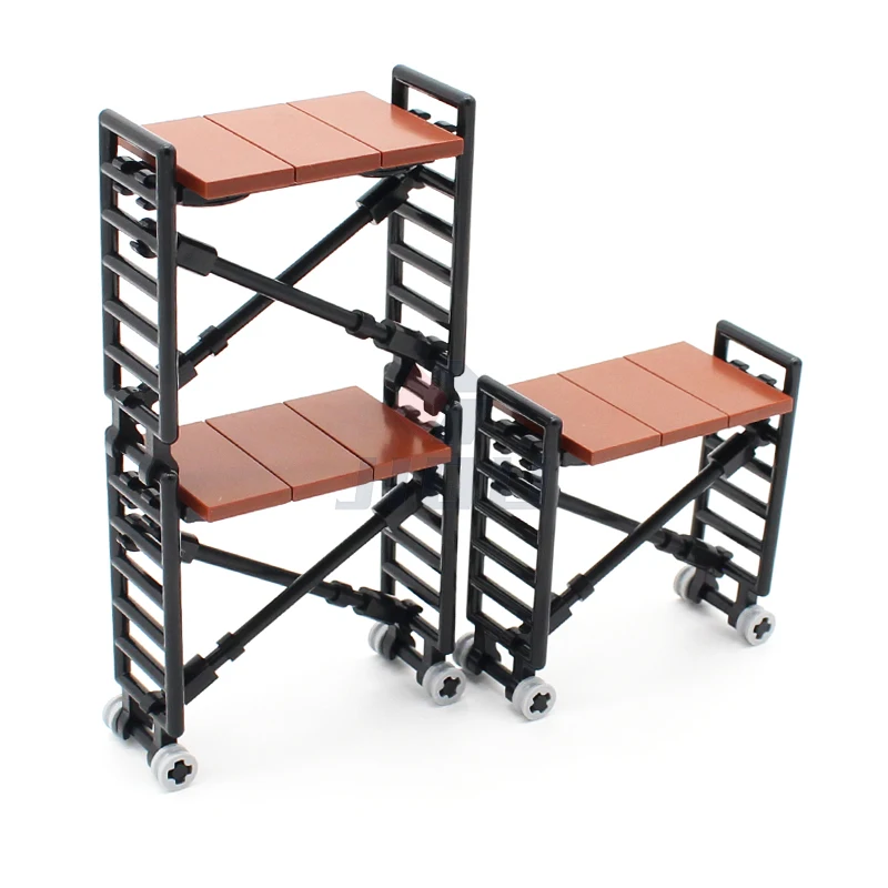 

WW2 Military Stackable Scaffolding Building Blocks Army Soldier Figures Sentry Tower Shelf Ladder MOC Construction Bricks Toys