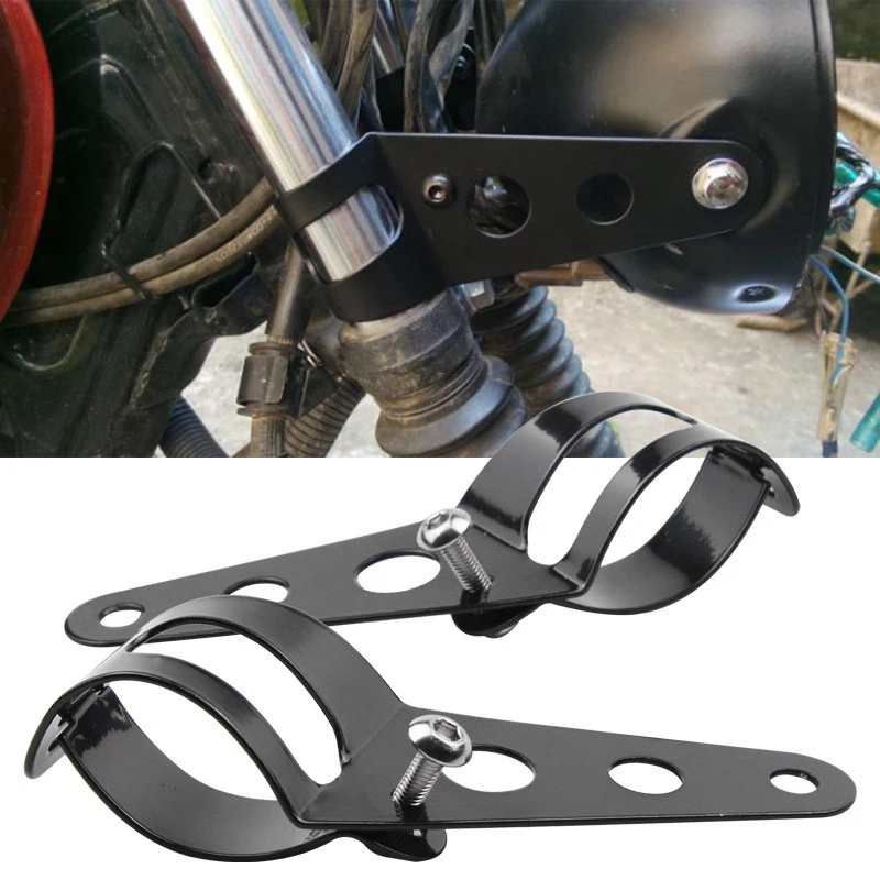 35mm 43mm Adjustable Motorcycle Headlight Mount Bracket Fork Ear Headlamp Holder Clamp Universal