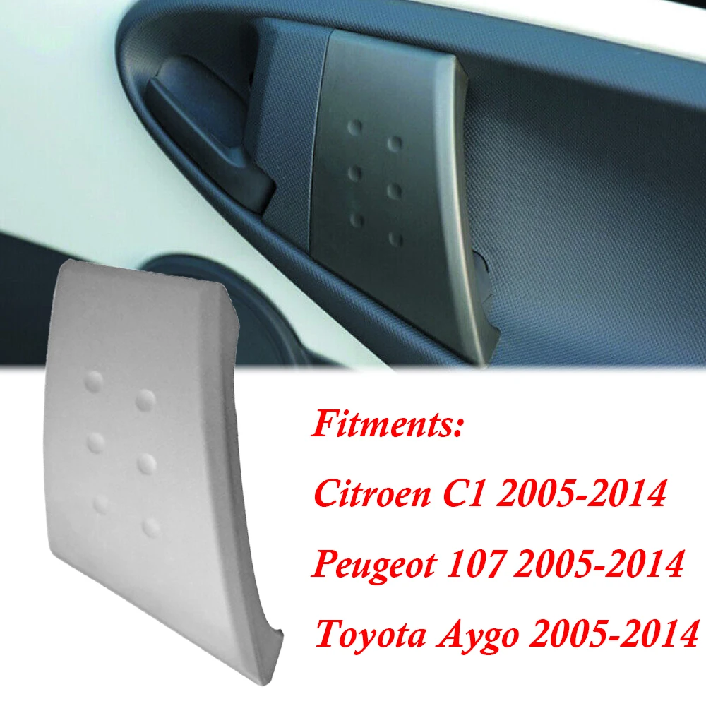 Car Door Handle Cover For Peugeot 107 Toyota Aygo Citroen C1 2005-2014 Car Gray Inner Handle Cover Door Buckle Hand Cover Door Armrest Base For BYD F0 interior door handle cover car door handle cover