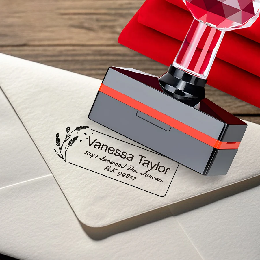 Custom Laser-Engraved Address Stamp Set Personalized Wedding Invitations Office Mailing Tools Corporate Gift Essentials