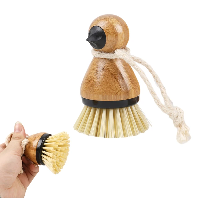 Mini Cleaning Brush Dish Pan for Sink Pans Cleaning Brush Mushroom Brush  Scrubber Bamboo Bowl Cleaning Brush Pan Cleaning Brush