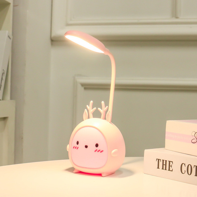 small desk lamp eye protection desk charging dual-use ins girl student dormitory study special bedside night light
