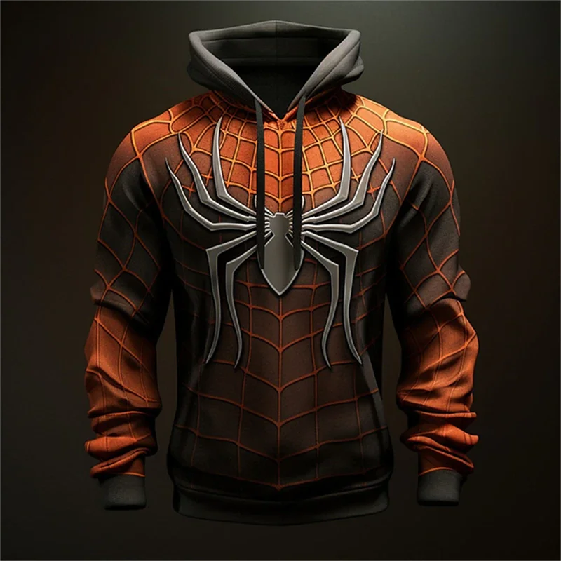 thumbnail image 1 of Sudaderas con estampado 3D de araña para hombre, Sudadera con capucha de gran tamaño, ropa de calle Harajuku de tendencia Hip Hop, Cosplay de ocio, moda de otoño, 1 of 5