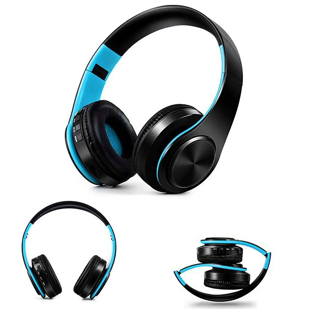 

Music Headphone HIFI Stereo Wireless Bluetooth Earpiece Foldable Sport Earphone FM with Mic Hands-free Support SD Card Headset
