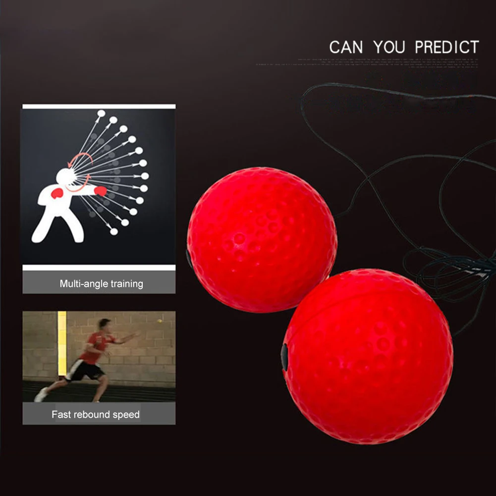 Boxing Reflex Speed Ball with Headband Hand Eye Coordination Training PU Boxing Training Ball Improve Speed PU Equipment