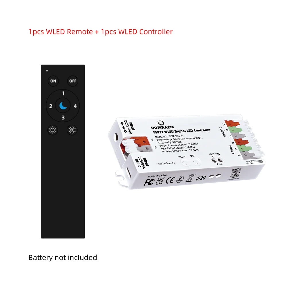 ESP32 WLED LED şerit kontrol Mic UART indir müzik ses c RGB IC DIY WiFi APP kont
