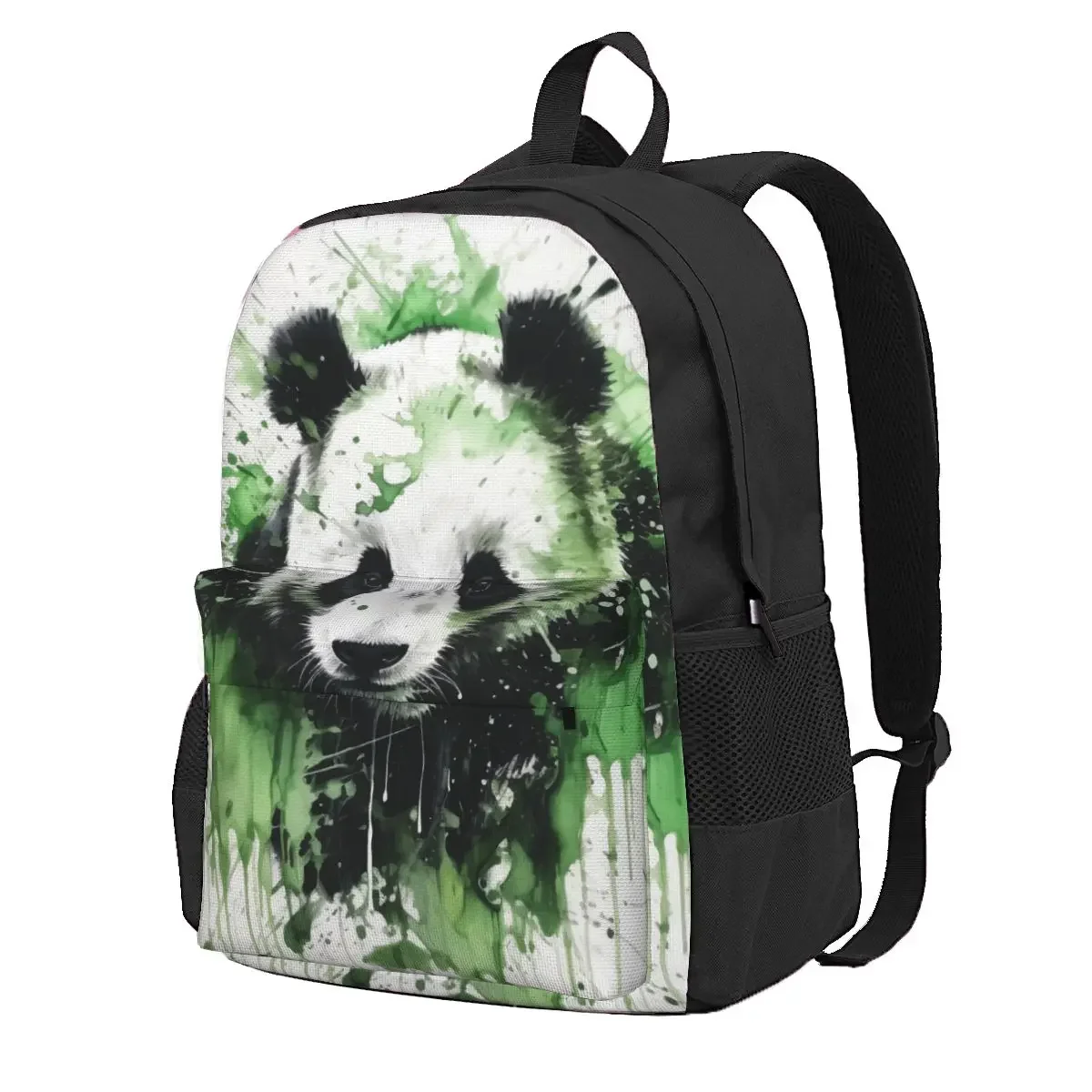

Рюкзак с изображением панды, милые рюкзаки с чернильным рисунком, женские прочные школьные сумки для старших классов, красочный рюкзак