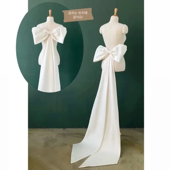 Fiocco avorio separato Personalizzazione di colori multipli Abito da sposa staccabile con nodo in raso Matrimonio occasioni importanti / accesso al matrimonio