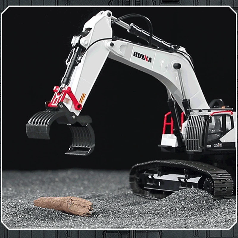 Huina 1594 1/14 2.4GHz RC simulation alloy excavator replica lighting and sound effects remote control car adult boy toy gift 3