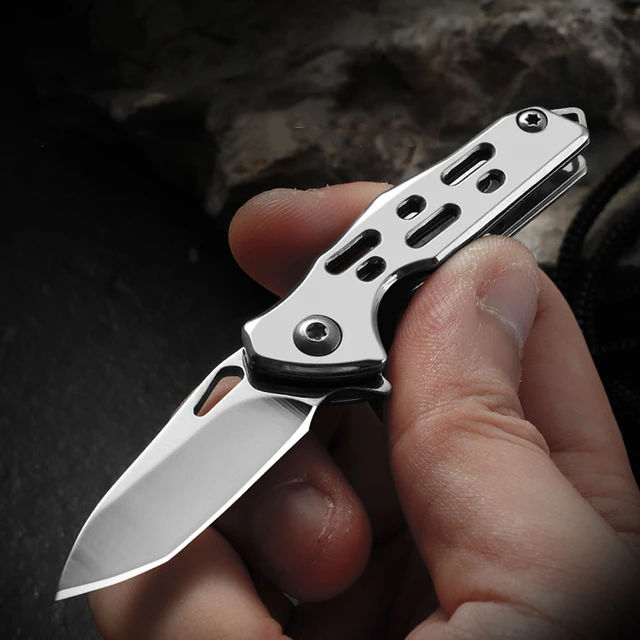 Mini llavero plegable 3Cr13Mov, cuchillo táctico militar de alta dureza  para acampar, papelería de bolsillo, Profesional - AliExpress