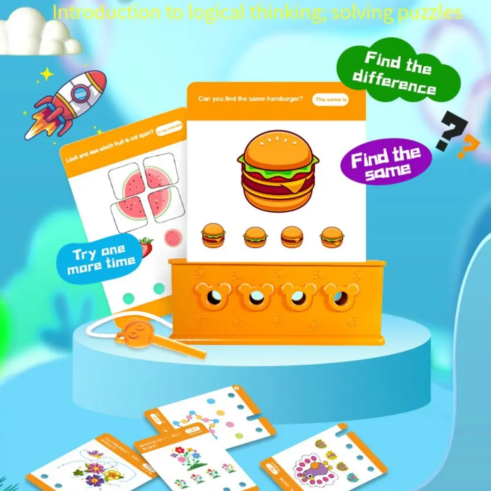 Montessori English Logic Key Puzzle Game Matching Game 3D Logic Key Thinking Training Early Educational Multifunction