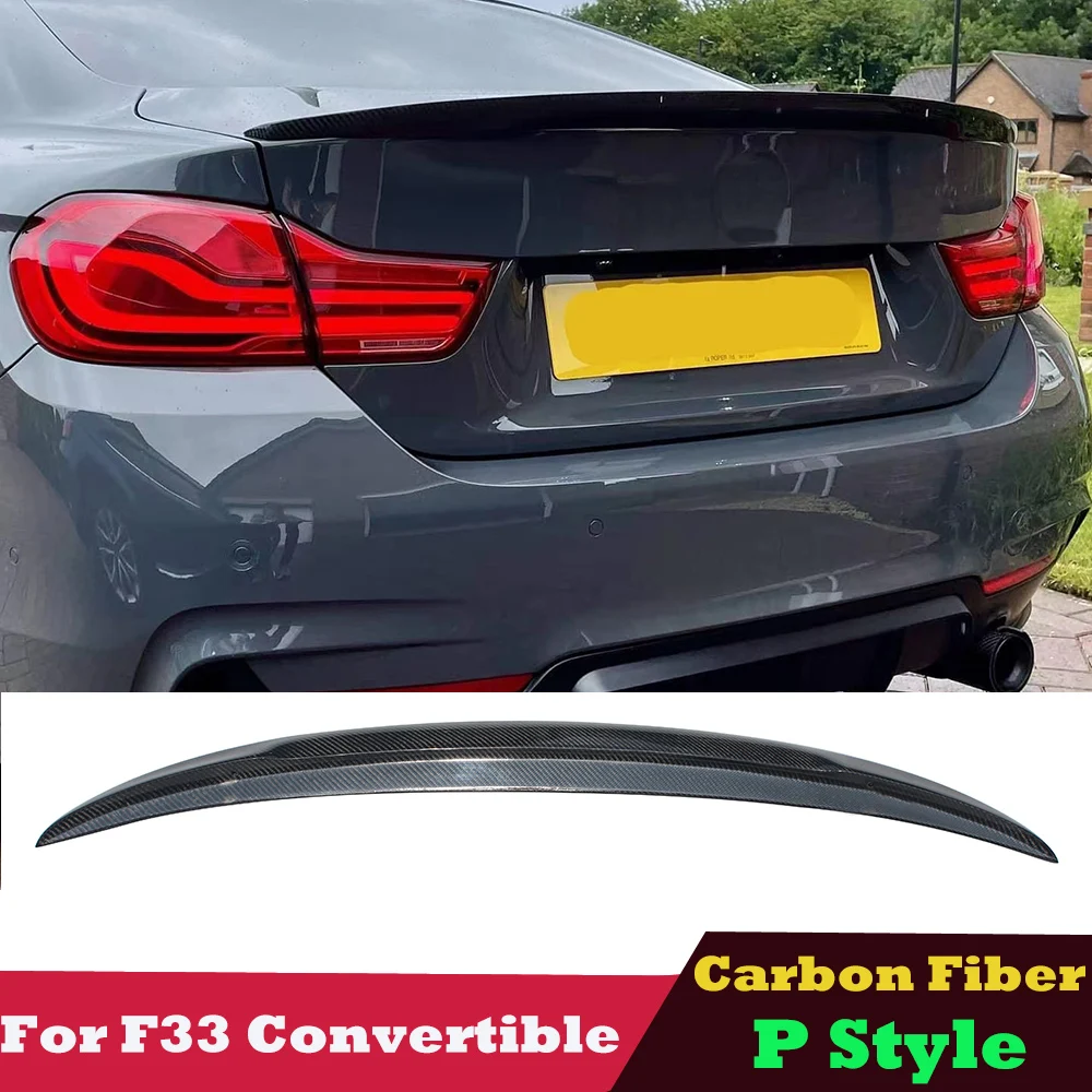 

F83 Spoiler Real Carbon Fiber Ducktail Trunk Wings Spoielr for BMW 4 Series F33 Convertible M4 F83 428i 435i 420d Perforamnce