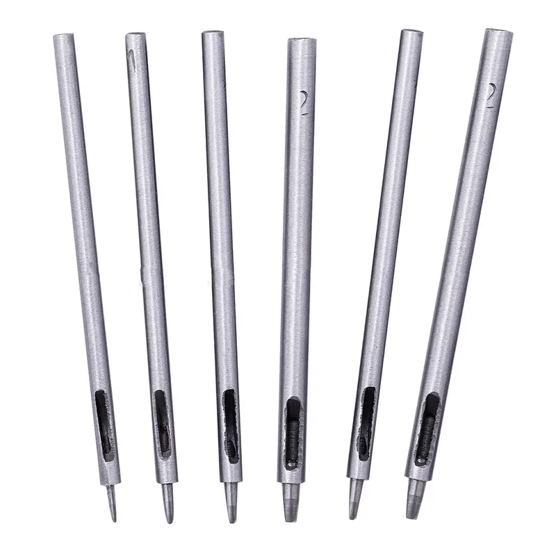 Leather Hole Puncher Leather Hole Punch Leather Punch Tool Round Hole Punch Cutter Set Hole Punch Cutter Set Round Hole Punch Set Leather Hole Punch Hollow Drilling Tools Handmade Belt Punching DIY Leather Handicraft Puncher Set Tool 0.8MM-2.5MM
