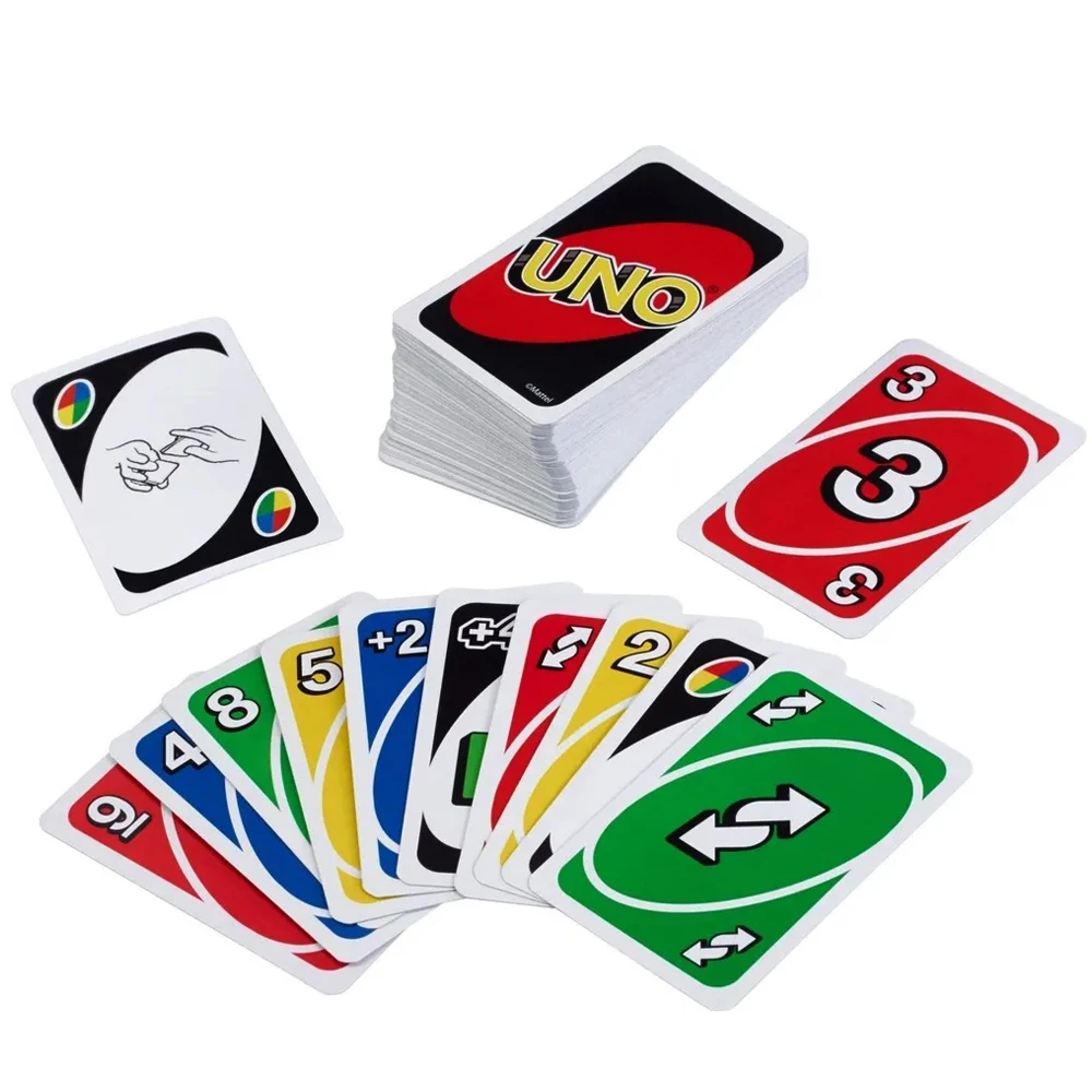 Card Games Mattel UNO Games Family Funny Entertainment Board Game Fun Playing Cards Kids Toys Gift Box uno Card Game